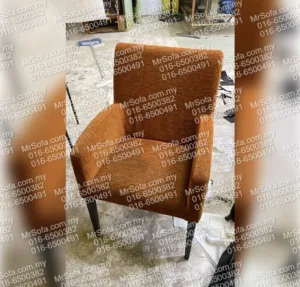 Brown fabric arm chair before reupholstery in Damansara Heights KL by Mr Sofa