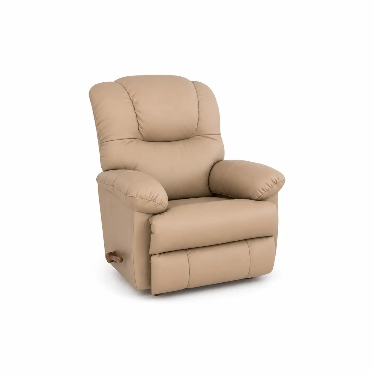 Beige leather La-Z-Boy recliner chair restoration by Mr Sofa for customer in Rimbayu Kota Kemuning Selangor
