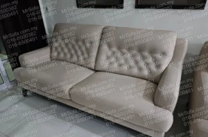 rozel-two-seater-sofa-beige-fabric-button-design-gombak-selangor-by-mr-sofa Reupholstered Rozel sofa in beige fabric with button design by Mr Sofa in Gombak Selangor