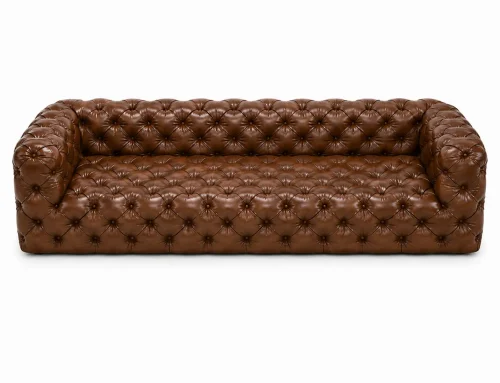 Classic Chesterfield Leather Sofa Reupholstery in Jalan Ampang KLCC