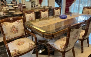 completed-french-victorian-rosewood-dining-chairs-kl Completed French Victorian carved rosewood dining chairs with floral fabric by Mr Sofa in Kampung Datuk Keramat KL