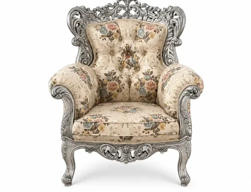 Silver Hand Carving Sofa Reupholstery at The Mines Residence